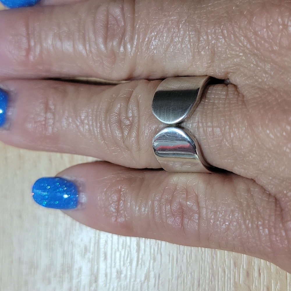 Wide Sterling Silver Band